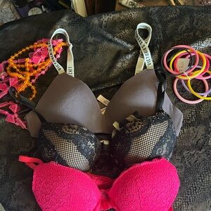 Bundle of 3 bras, 34A. 
Victoria Secret, Hema and Xhilaration.